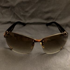 Authentic Gucci Sunglass Rimless Logo W/Crystals